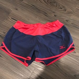 Blue and Red Mizuno Shorts